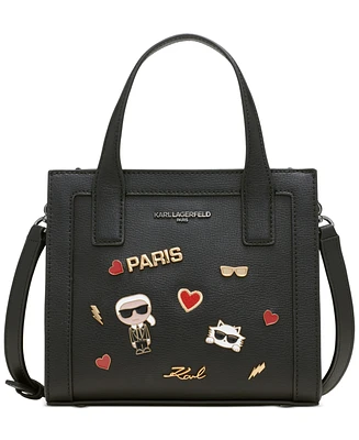 Karl Lagerfeld Paris Nouveau K-Pin Small Leather Tote