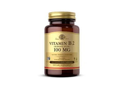 Solgar Vitamin B2 (Riboflavin), 100 mg, 100 V Caps