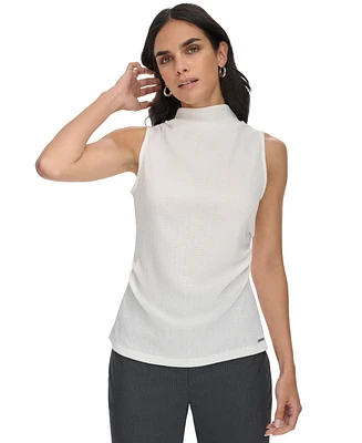 Calvin Klein Women's Mock-Neck Sleeveless Top