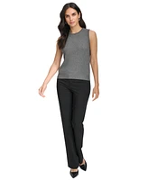 Calvin Klein Women's Ribbed Sleeveless Crewneck Sweater