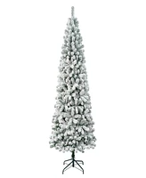 National Tree Company First Traditions Acacia Medium Flocked Tree 7.5 ft