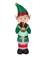 National Tree Company 6 ft. Inflatable Elf Playing Trumpet