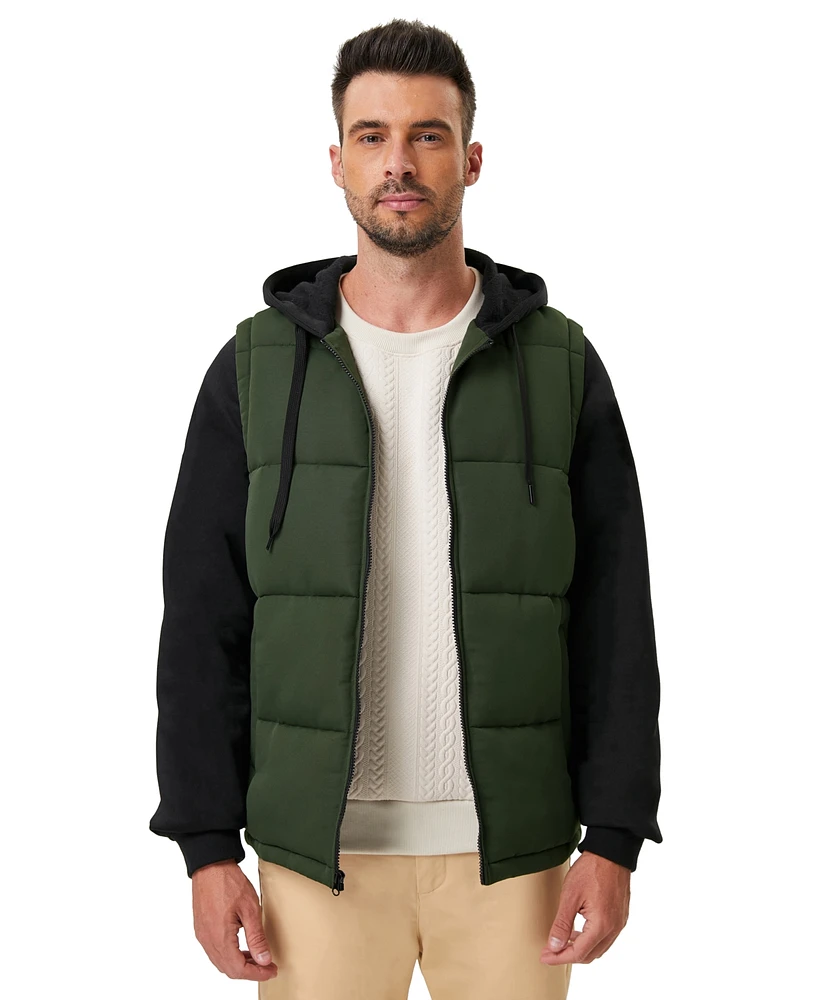 Hawke & Co. Men's Puffer Vest Hoodie