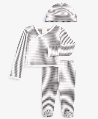 First Impressions Baby Stripe Cotton 3-Pc. Set, Created for Macy's