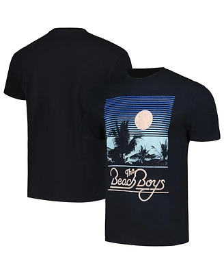 Bravado Men's and Women's Black The Beach Boys Sunset Stripes T-Shirt