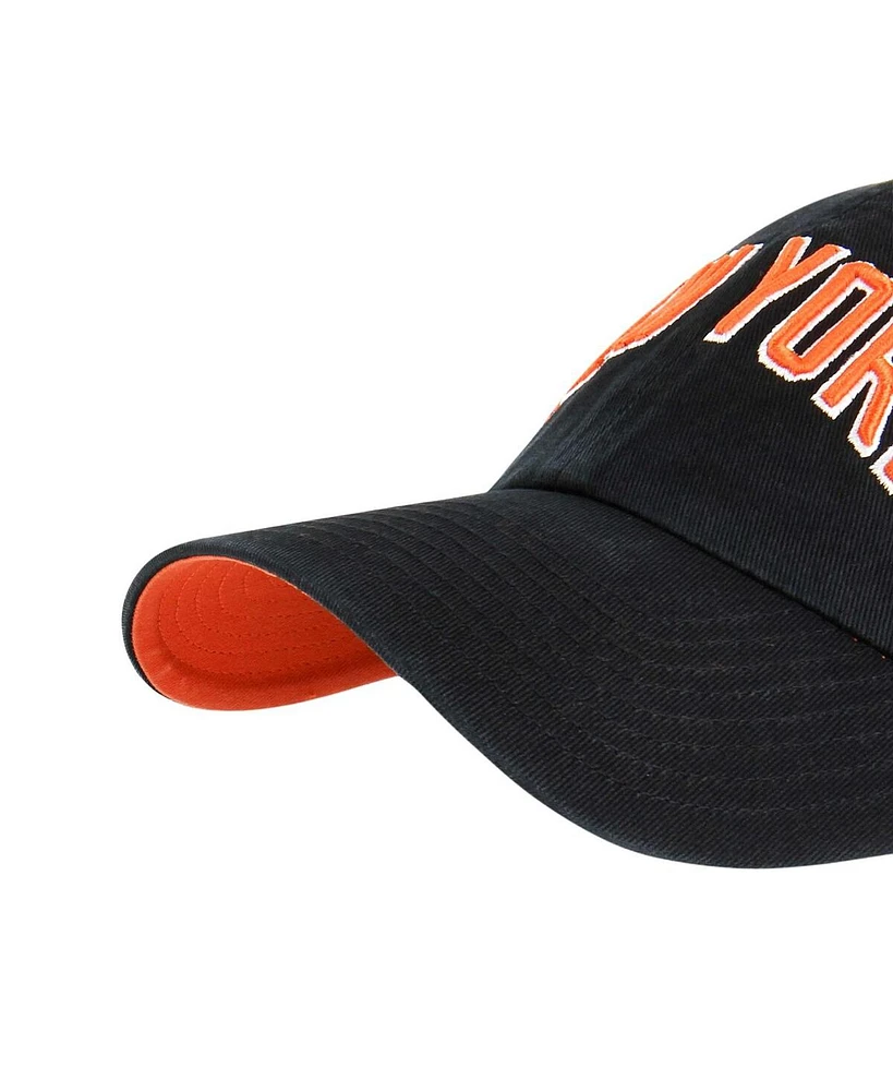 '47 Brand Men's Black New York Knicks City Edition Clean Up Adjustable Hat