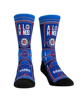 Rock 'Em Men's and Women's Royal La Clippers 2024 Nba Playoffs Slogan Crew Socks