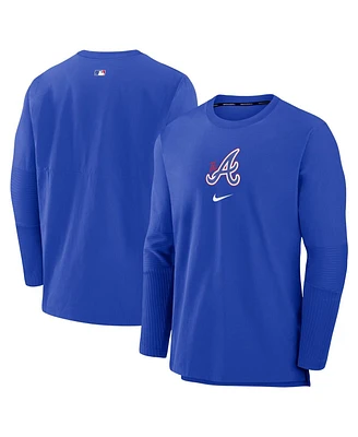 Nike Men's Royal Atlanta Braves Authentic Collection City Connect Player Tri-Blend Performance Pullover Jacket