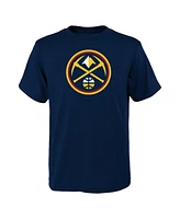 Outerstuff Big Boys and Girls Navy Denver Nuggets Primary Logo T-Shirt