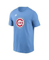 Nike Men's Light Blue Chicago Cubs Cooperstown Collection Team Logo T-Shirt