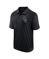 Fanatics Men's Black Colorado Rockies Strong Alone Raglan Polo