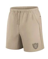 Fanatics Signature Men's and Women's Khaki Las Vegas Raiders Elements Super Soft Fleece Shorts