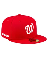 New Era Men's Red Washington Nationals Atmos Animal Undervisor 59FIFTY Fitted Hat