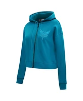 Pro Standard Women's Teal Charlotte Hornets Triple Tonal Full-Zip Hoodie