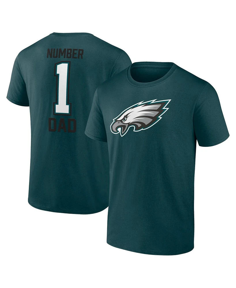 Fanatics Men's Midnight Green Philadelphia Eagles 1 Dad T-Shirt