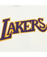 Mitchell & Ness Men's Cream Los Angeles Lakers Hardwood Classics vintage - like Pullover Hoodie