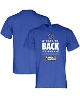 Blue 84 Men's Royal Boise State Broncos 2024 Ncaa Basketball Tournament March Madness Three-In-a-Row T-Shirt