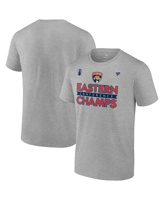 Fanatics Men's Heather Gray Florida Panthers 2024 Eastern Conference Champions Locker Room Big Tall T-Shirt