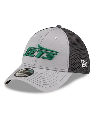 New Era Men's Gray/Graphite New York Jets Grayed Out 2 39THIRTY Flex Hat