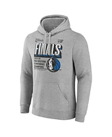 Fanatics Men's Steel Dallas Mavericks 2024 Western Conference Champions Locker Room Post Up Move Pullover Hoodie