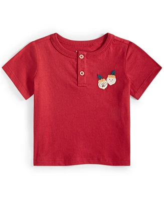 First Impressions Baby Boys Acorn Embroidered Henley, Created for Macy's