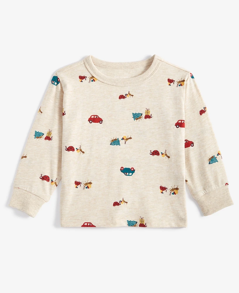 First Impressions Baby Boy Cotton-Blend Long-Sleeve T-Shirt, Created for Macy's