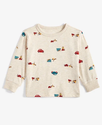 First Impressions Baby Boy Cotton-Blend Long-Sleeve T-Shirt, Created for Macy's