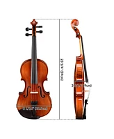 Yescom Solid Wood Violin 4/4 Full Set Fiddle Beginner Violin Full Size with Case Shoulder Rest for Student Adults