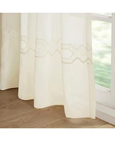 Croscill Classics Cornelli Embroidery Semi-Sheer Single Curtain Panel, 52"W x 96"L