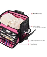 Byootique Lightweight Makeup Bag Cosmetic Rolling Trolley Traveling Storage Case