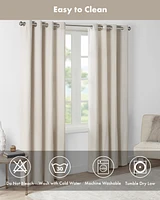 Madison Park Englewood Solid Piece Dyed Curtain Single Panel For Bedroom, Antique Silver Grommet Top Fit Up To 1.25 Inches Rod Single Curtain Panel Fo