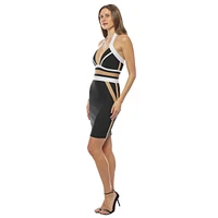 Bebe Women's Bandage Halter Neck Dress