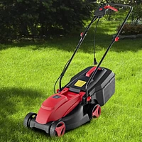 Costway Electric Corded Lawn Mower 12-amp 14-Inch Walk-Behind Lawnmower with Collection Box