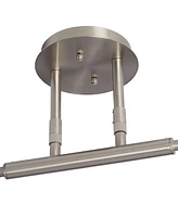 Pro Track U-Shape 6-Head Led Ceiling Track Light Fixture Kit Spot-Light GU10 Adjustable Silver Brushed Nickel Finish Modern Kitchen Bathroom Living Ro