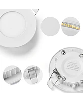 3" Led Recessed Ceiling Panel Down Light Round 3 Color Slim Spot Lamp 12 Pack