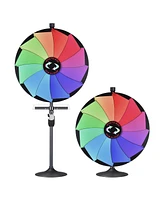 WinSpin 36" Prize Wheel Tabletop Floor Stand Spinning Game w/ Serving Tray