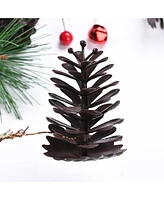 Yescom Christmas Garland with Lights,7.8Ft Battery Operated 20 Pcs Led String Lights with Pine Cone