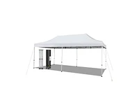 Slickblue 10 x 20 Feet Outdoor Pop-Up Patio Folding Canopy Tent-White