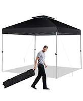 Slickblue 2-Tier 10 x Feet Pop-up Canopy Tent with Wheeled Carry Bag