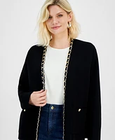 I.n.c. International Concepts Petite Chain-Trim Cardigan, Created for Macy's