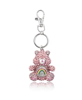 Care Bears Pave 3D Bling Cheer Bear Keychain - Bag Charm, Backpack Accessories, Travel Collectible Gift Keychains