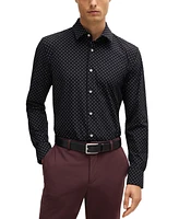 Boss by Hugo Men's Performance-Stretch Material Slim-Fit Dress Shirt