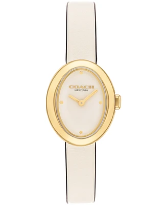 Coach Women's Chalk Sammy Leather Strap Watch 22.5mm