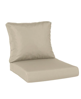 Aoodor Outdoor Chair Cushions Set, 21"x21", Water Resistant Outdoor Deep Seat Cushions with Handle & Adjustable Straps.