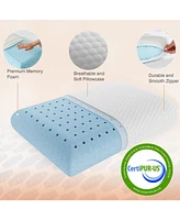 Cooling Gel Memory Foam Pillow with Washable Case and Neck Support