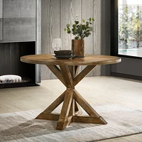 Simplie Fun Windvale Cross-Buck Base Dining Table