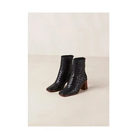 Alohas West Braided Leather Ankle Boots