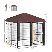 Streamdale Furniture Premium Metal Dog Kennel Spacious, Protective, Outdoor Enclosure