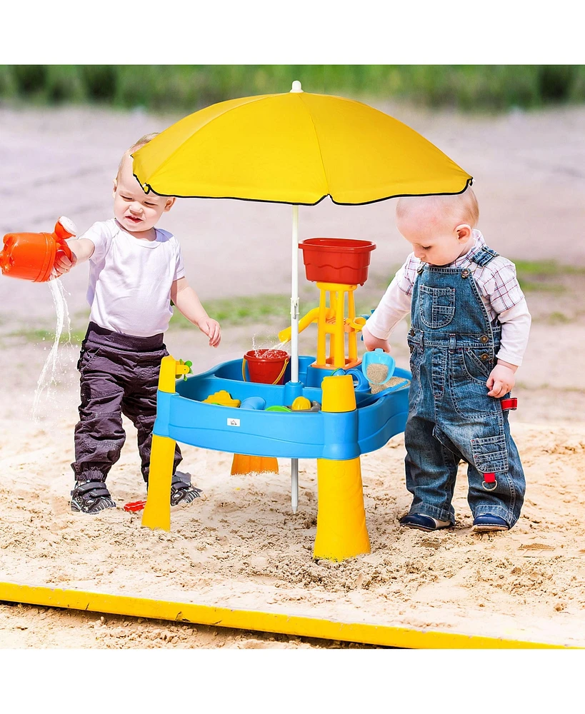 Simplie Fun Shady, Shareable Water Table 25 Toys for Indoor/Outdoor Fun