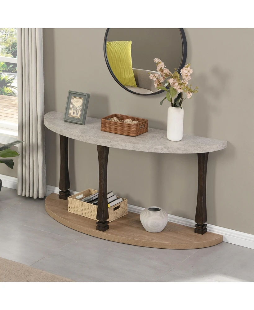 Simplie Fun Elegant Demi-circle Console Table Sturdy, Versatile, and Timeless